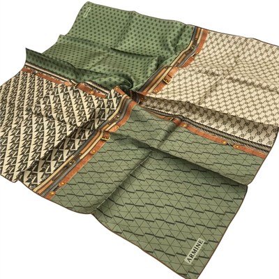 Armine İpek Eşarp Nostalji - 8519-06 Yağ Yeşili Twill