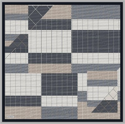 Armine İpek Eşarp Nostalji - 8524-30 Siyah Krem Twill