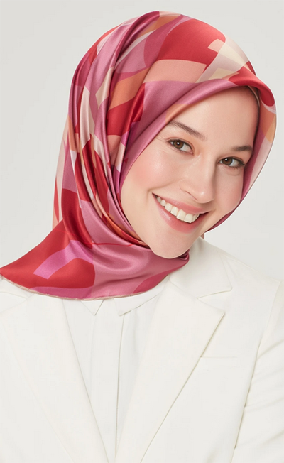 Armine İpek Eşarp Nostalji - 8526-84 Pembe Twill