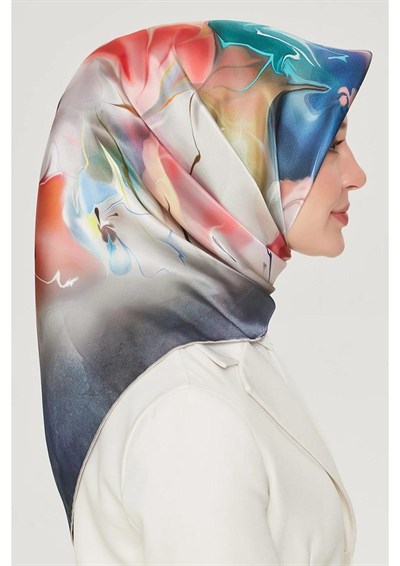 Armine İpek Eşarp Nostalji - 8527-01 Mor Twill
