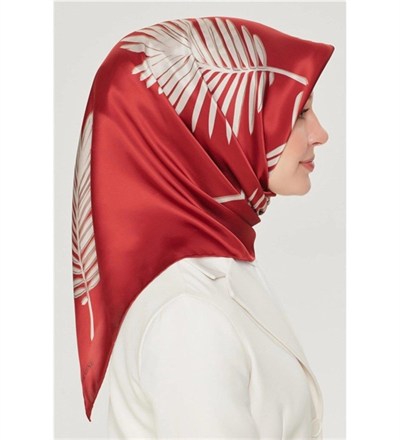 Armine İpek Eşarp Nostalji - 8548-93 Bordo Twill
