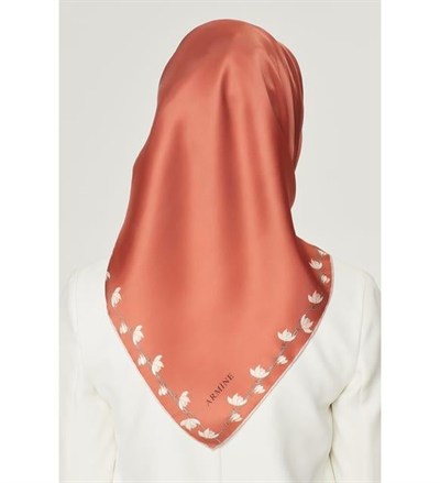 Armine İpek Eşarp Nostalji - 8553-84 Kiremit Twill