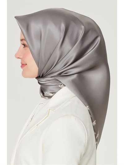 Armine İpek Eşarp Nostalji - 8553-89 Gri Twill