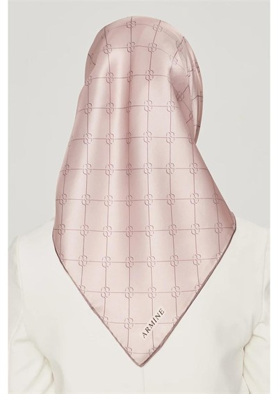 Armine İpek Eşarp Nostalji - 8555-01 Pudra Twill