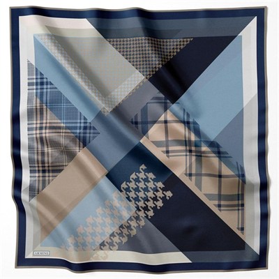 Armine İpek Eşarp Nostalji - 8620-01 Vizon Lacivert Twill
