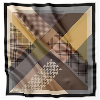 Armine İpek Eşarp Nostalji - 8620-38 Siyah Bakır Twill