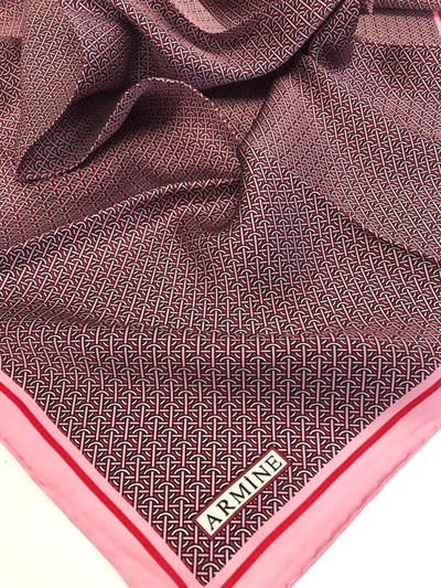 Armine İpek Eşarp Nostalji - 8733-31 Pudra Kırmızı Twill