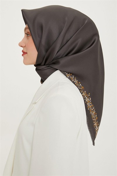 Armine İpek Eşarp Nostalji - 8765-09 Füme Twill