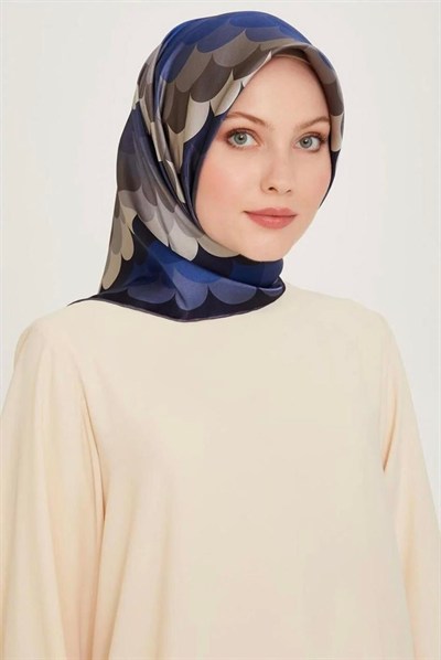 Armine İpek Eşarp Nostalji - 9212-82 Kot Mavi Twill