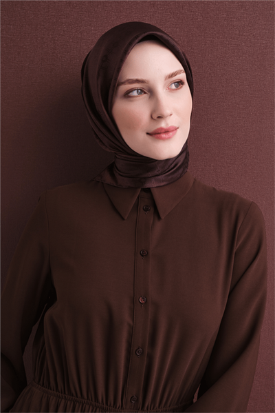 Armine Jakarlı İpek Eşarp 2027 Kış - 9647-87 Bordo