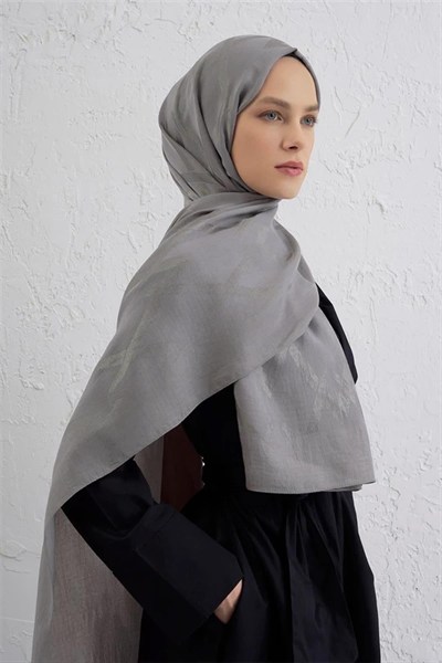 Armine Lyocell Şal - 1 - Gri 20