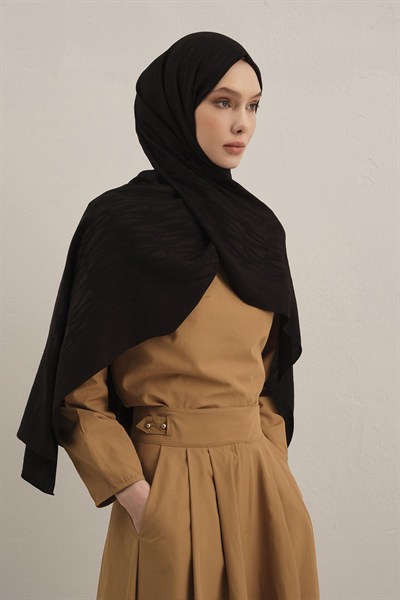 Armine Lyocell Şal - 3 - Siyah 01