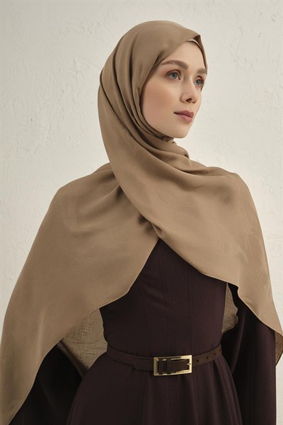 Armine Lyocell Viscon Şal - Dalga Desenli 1 - Kahve 11