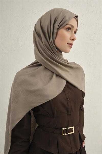 Armine Lyocell Viscon Şal - Dalga Desenli 1 - Soft Taş 76