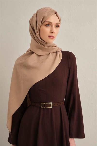 Armine Pamora Şal - Monogram Desenli 3 - Bej 05