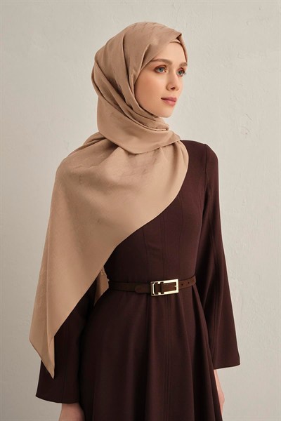 Armine Pamora Şal - Monogram Desenli 3 - Bej 05