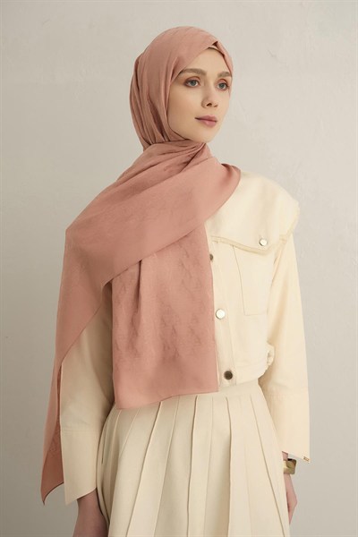 Armine Pamora Şal - Monogram Desenli 3 - Pembe 37