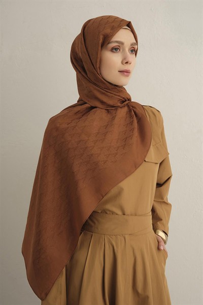Armine Pamora Şal - Monogram Desenli 3 - Bakır 16