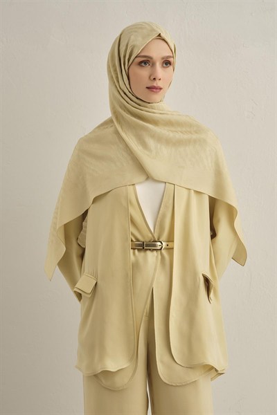 Armine Pamora Şal - Zebra Desenli 1 - Gold 62