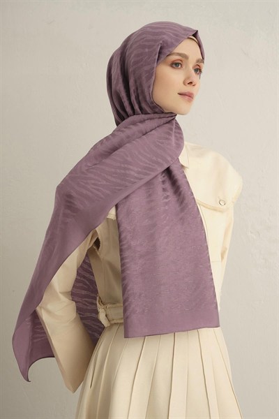 Armine Pamora Şal - Zebra Desenli 1 - Lila 42