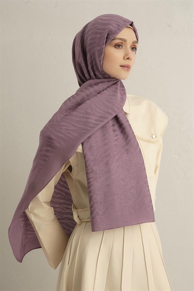 Armine Pamora Şal - Zebra Desenli 1 - Lila 42