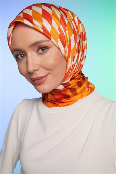 Armine Sport Twill Eşarp - 8031-16 Turuncu