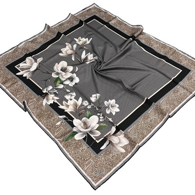 Armine Sport Twill Eşarp - 8532-07 Siyah Kahve