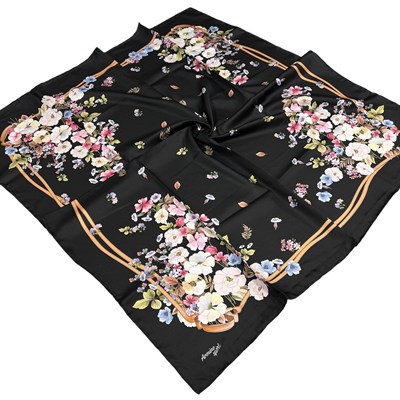 Armine Sport Twill Eşarp - 8533-09 Siyah Kahve