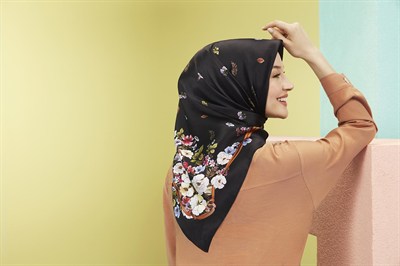 Armine Sport Twill Eşarp - 8533-09 Siyah Kahve