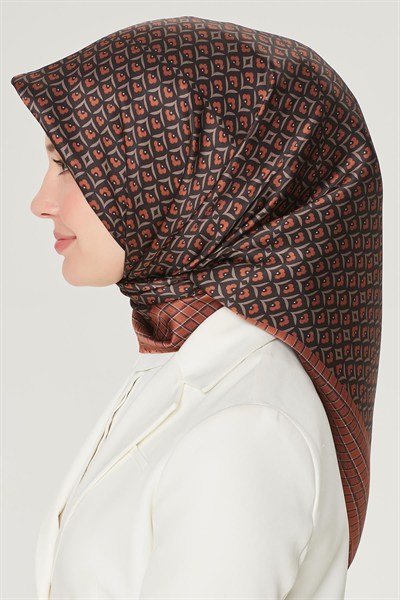 Armine Sport Twill Eşarp - 8557-83 Acı Kahve