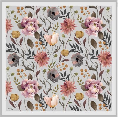 Armine Sport Twill Eşarp - 8740-07 Gümüş