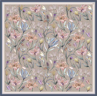 Armine Sport Twill Eşarp - 8825-32 Vizon Mavi