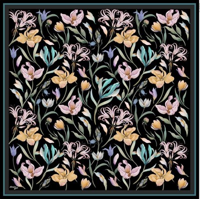 Armine Sport Twill Eşarp - 8825-52 Siyah Mavi