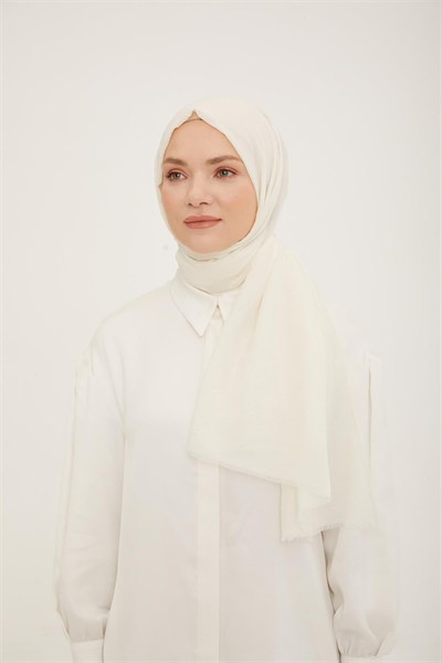 Armine Trend Bambu Şal - İnci Beyaz 02