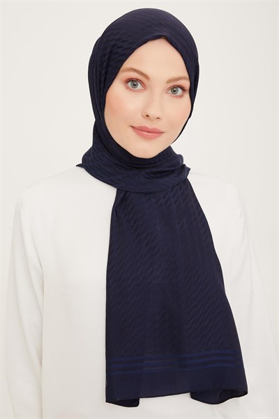 Armine Trend Diamond Şal - 1 - Lacivert 1393