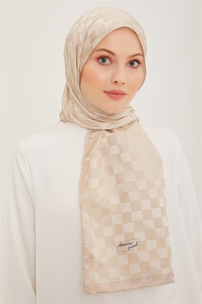 Armine Trend Janjan Şal - Dama - Bej 91