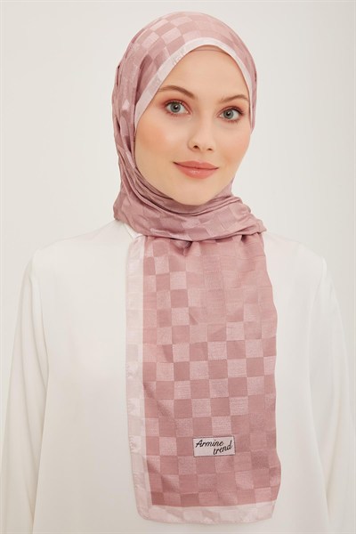 Armine Trend Janjan Şal - Dama - Gülkurusu 50