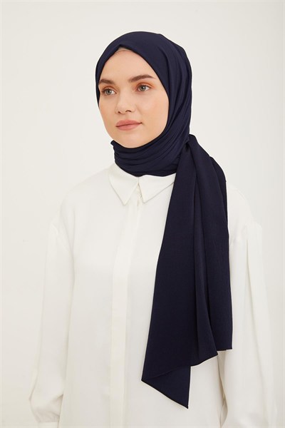 Armine Trend Krinkıl Şal - Lacivert 2