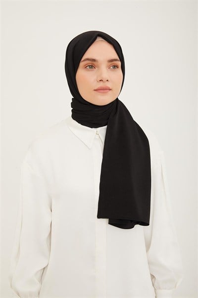 Armine Trend Krinkıl Şal - Siyah 01