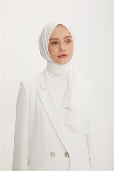 Armine Trend Vega Şal - Beyaz 02