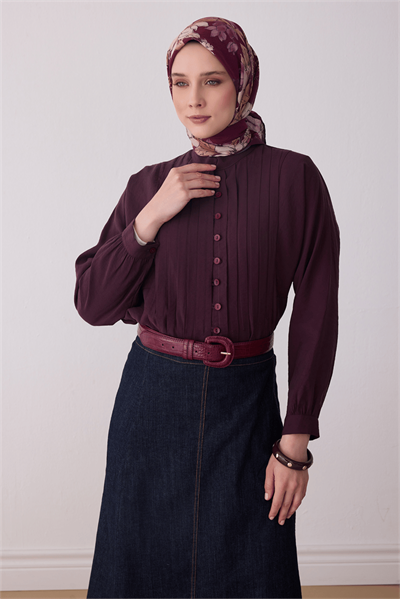 Belli Fresh Paulista Eşarp - 3487-28 Bordo