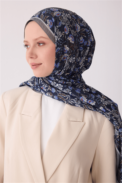 Belli Fresh Sanda Şal - 3114-25 Lacivert