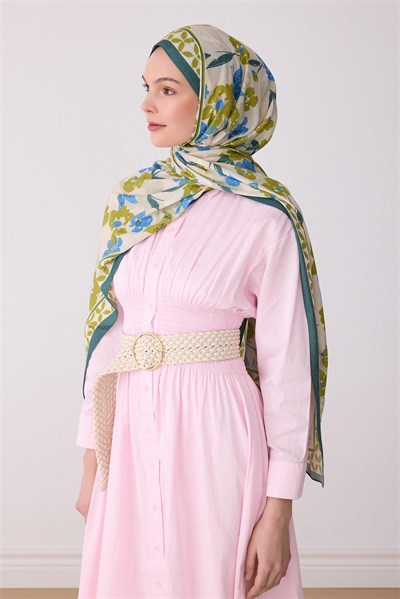 Belli Fresh Viona Şal - 3203-22 Yeşil Mavi