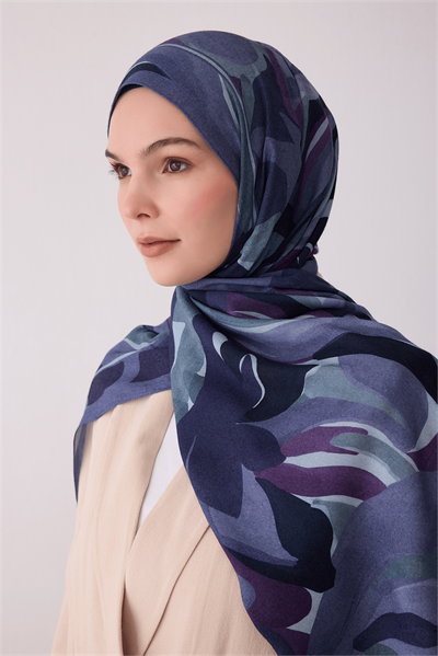 Belli Fresh Viona Şal - 3273-11 Lacivert Mor