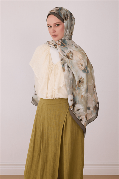 Belli Fresh Vual Şal - 4149-84 Yeşil