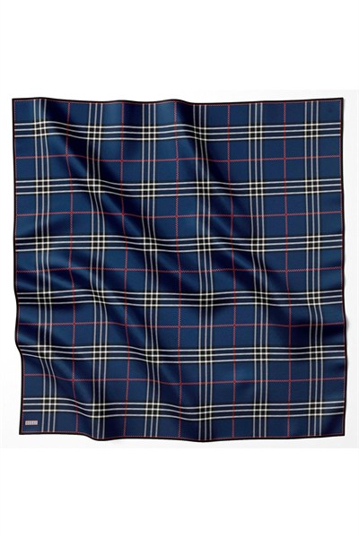 Belli İpek Eşarp - 4122-52 Lacivert Twill