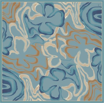 Belli İpek Eşarp - 4301-81 Turkuaz Twill