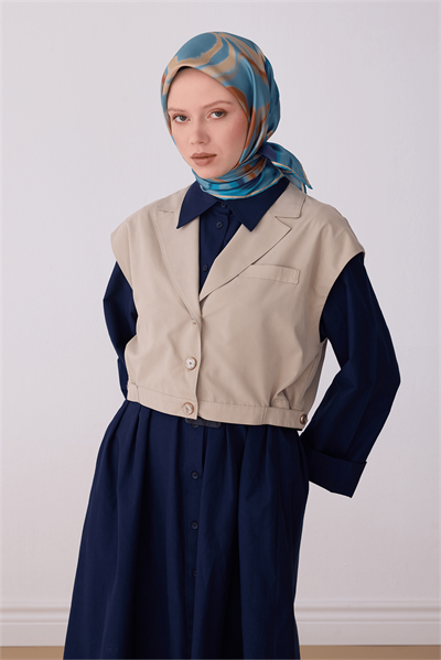 Belli İpek Eşarp - 4301-81 Turkuaz Twill