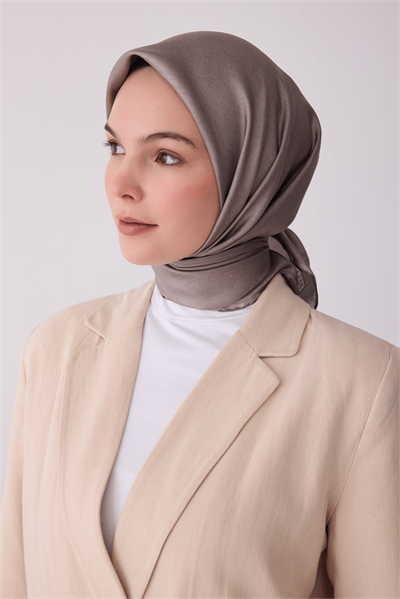 Belli İpek Eşarp - 4305-06 Açık Gri Twill