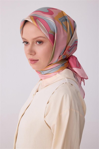 Belli İpek Eşarp - 4318-02 Pembe Twill